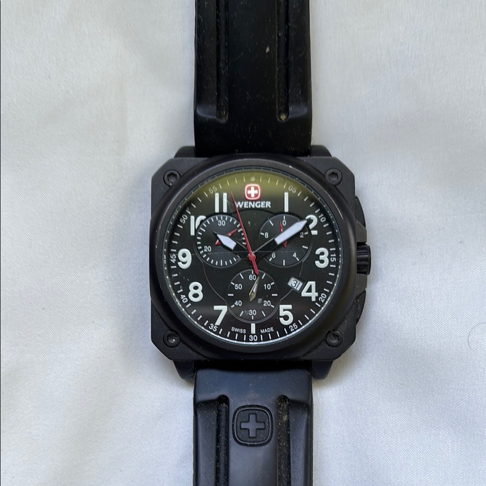 WENGER AEROGRAPH COCKPIT CHRONO PVD BLACK CASE BLACK DIAL